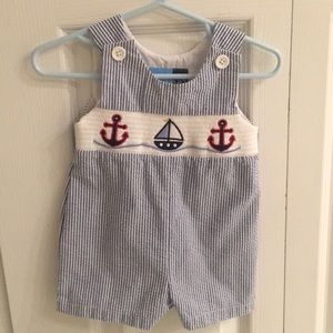 Good Lad Seersucker Boys Romper